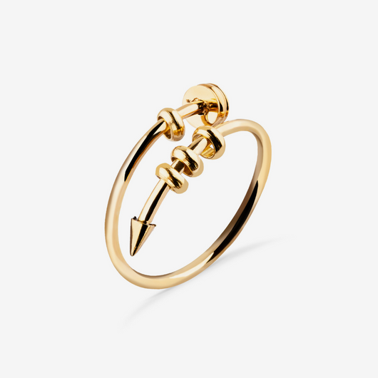 The Soft Hands Ring – Gold Beads