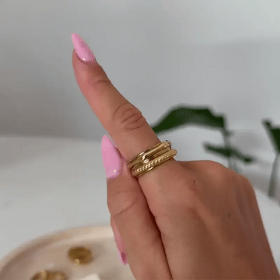 The Exhale Ring – Bamboo Gold