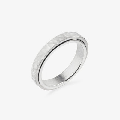 The Anchor Ring – Hammered Silver