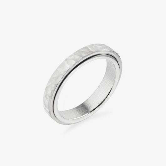 The Anchor Ring – Hammered Silver