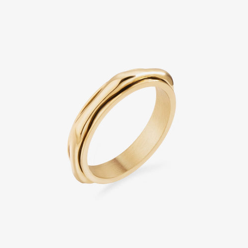 The Exhale Ring – Bamboo Gold