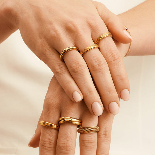 The Anchor Ring – Hammered Gold