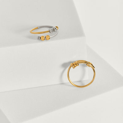 The Soft Hands Ring – Gold Beads