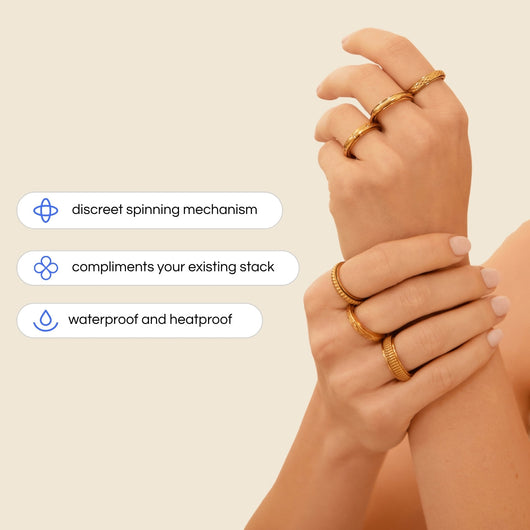 The Anchor Ring – Hammered Gold