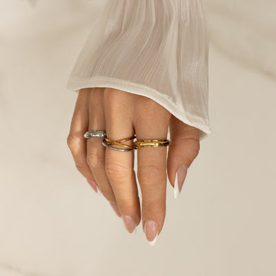 The Exhale Ring – Bamboo Gold