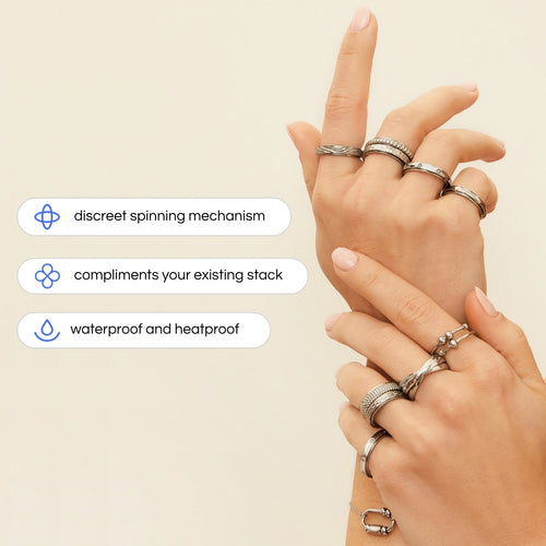 The Anchor Ring – Hammered Silver